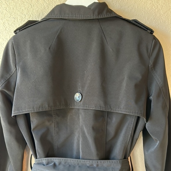 Croft & Barrow Black Short Trench Coat Size Small - Picture 7 of 15